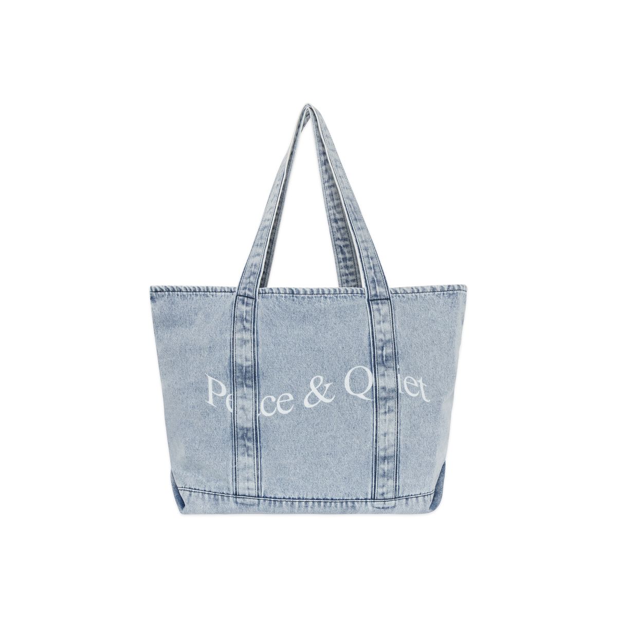 Wordmark Denim Boat Tote- BLUE WASH