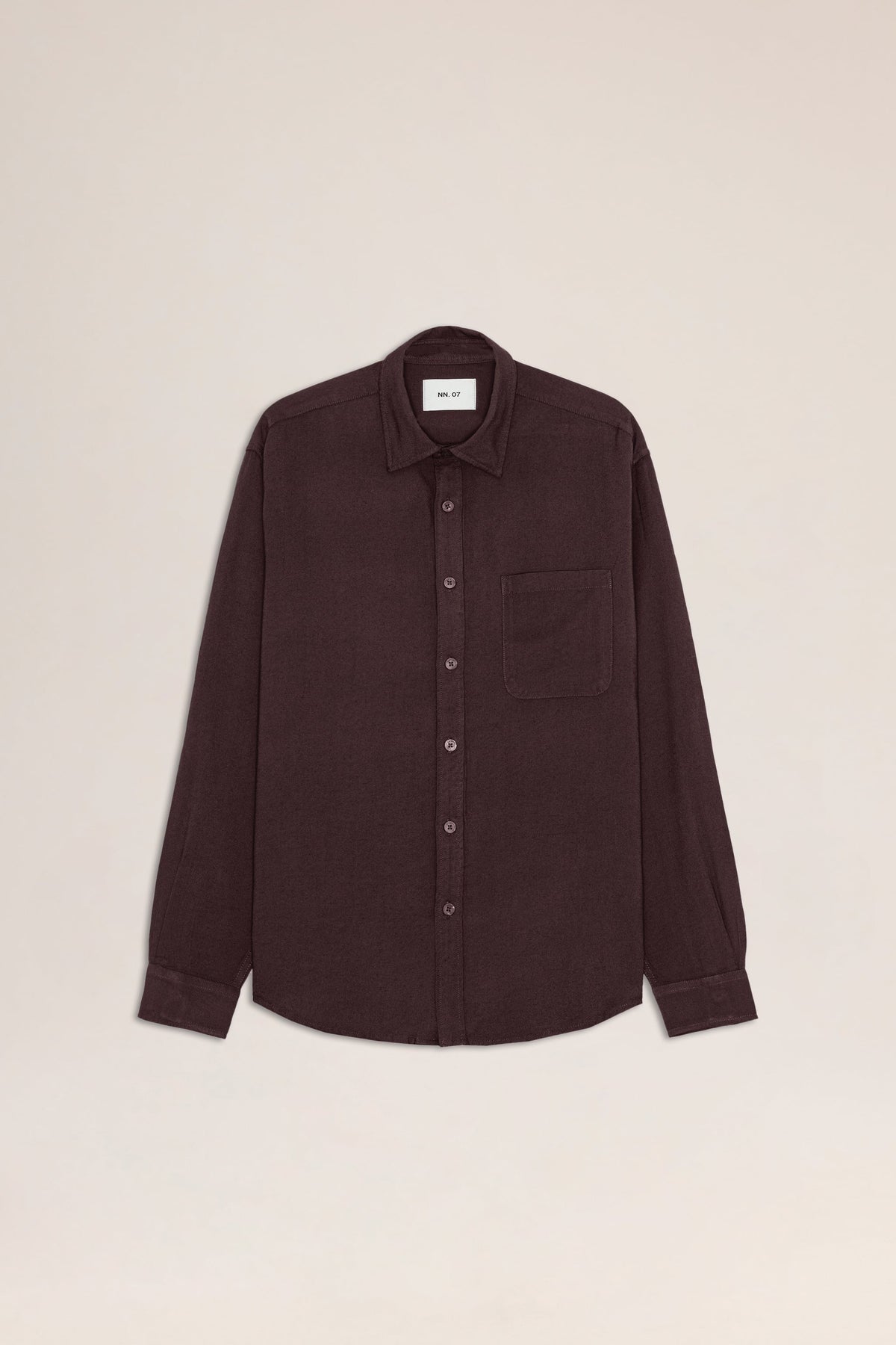 NN07 DEON LS SHIRT - DEEP TRUFFLE