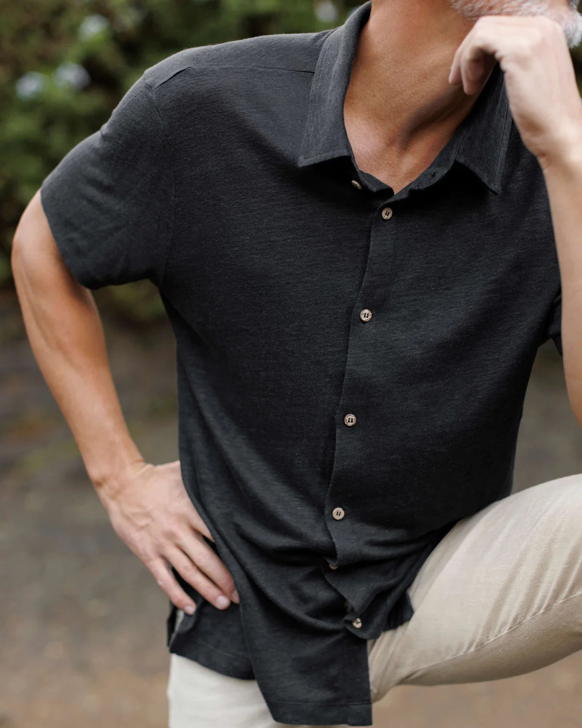Knit Ola Shirt- BLACK