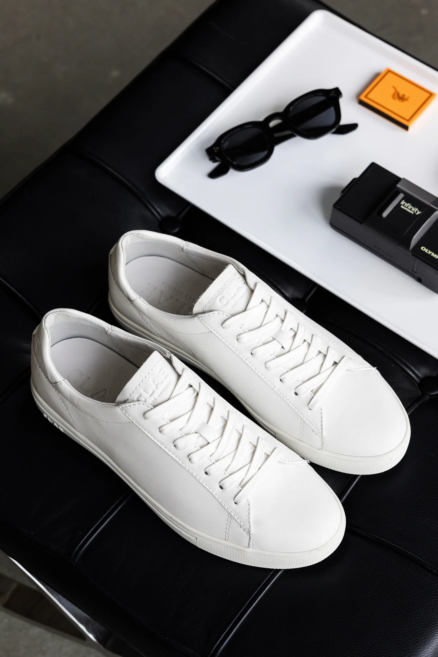 BRADLEY ESSENTIALS-TRIPLE WHITE LEATHER
