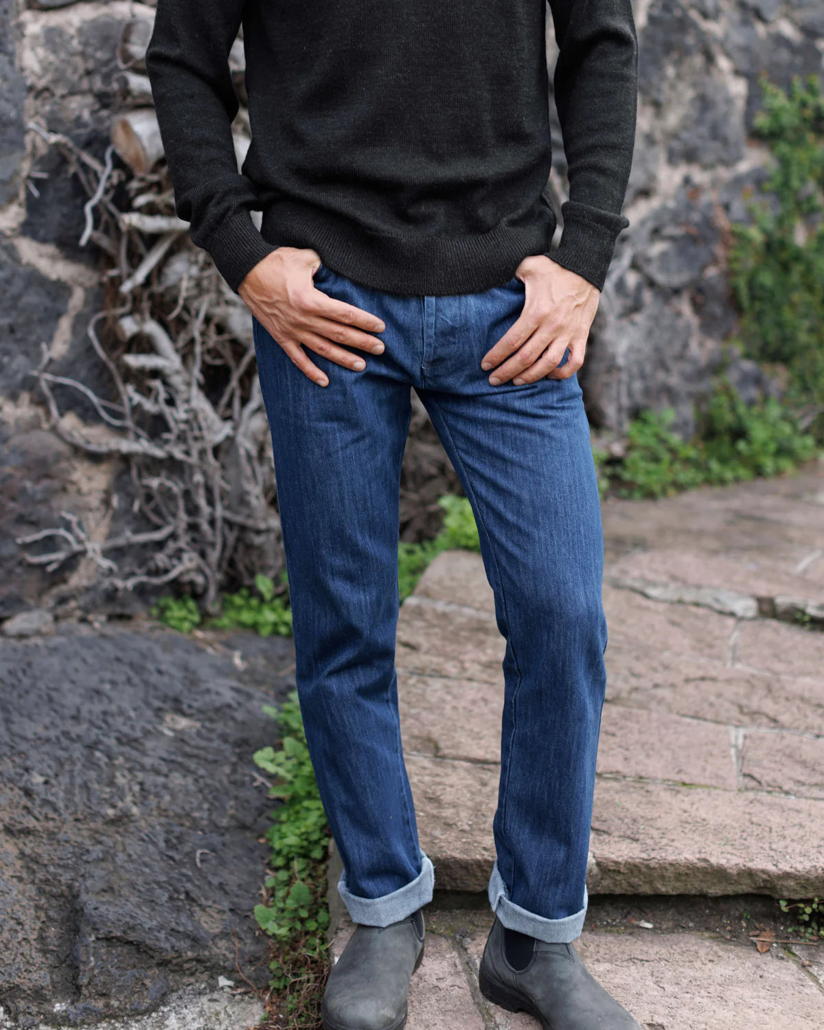 DENIM CHAM PANTS - INDIGO