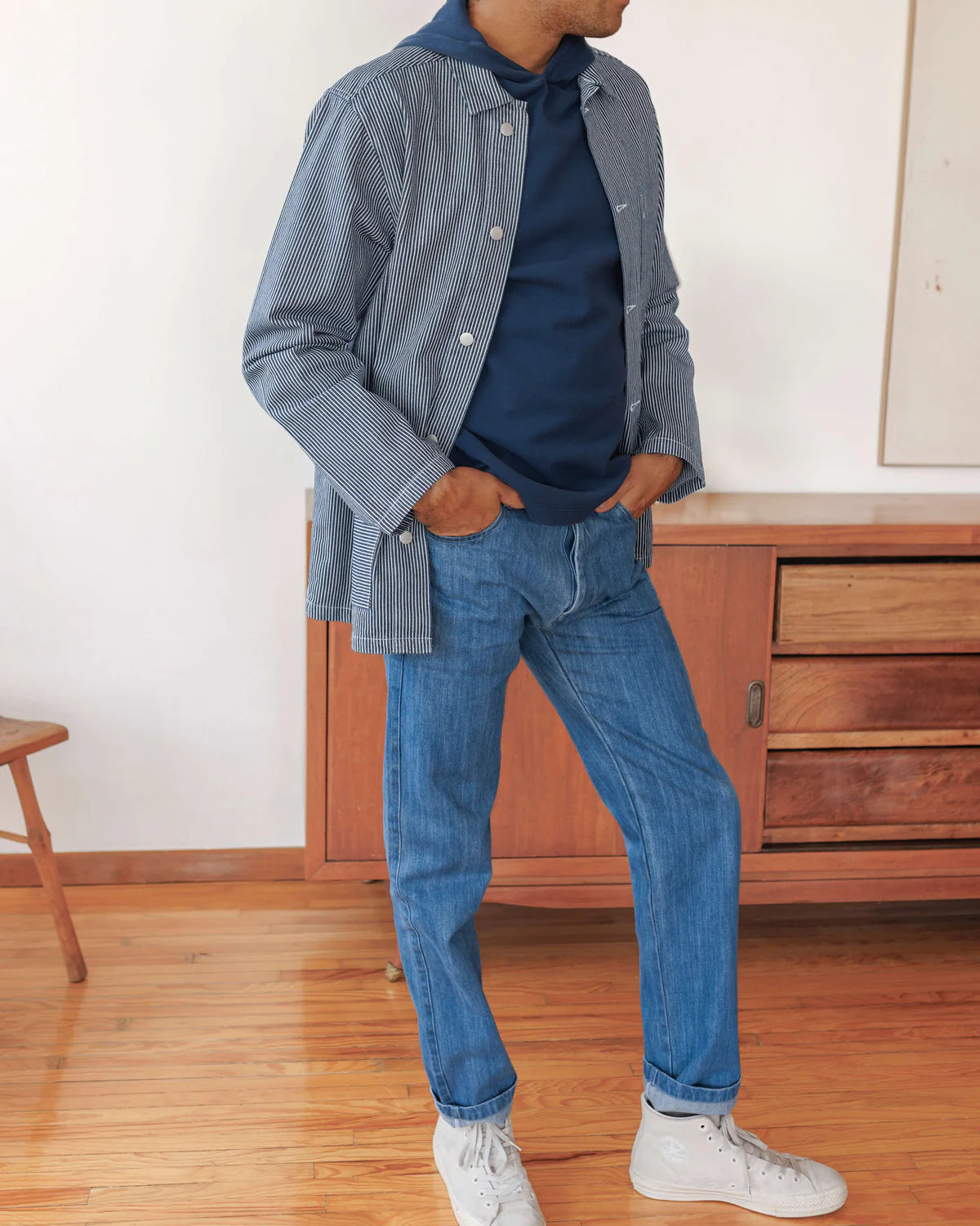 Denim Cham Pants-OCEAN