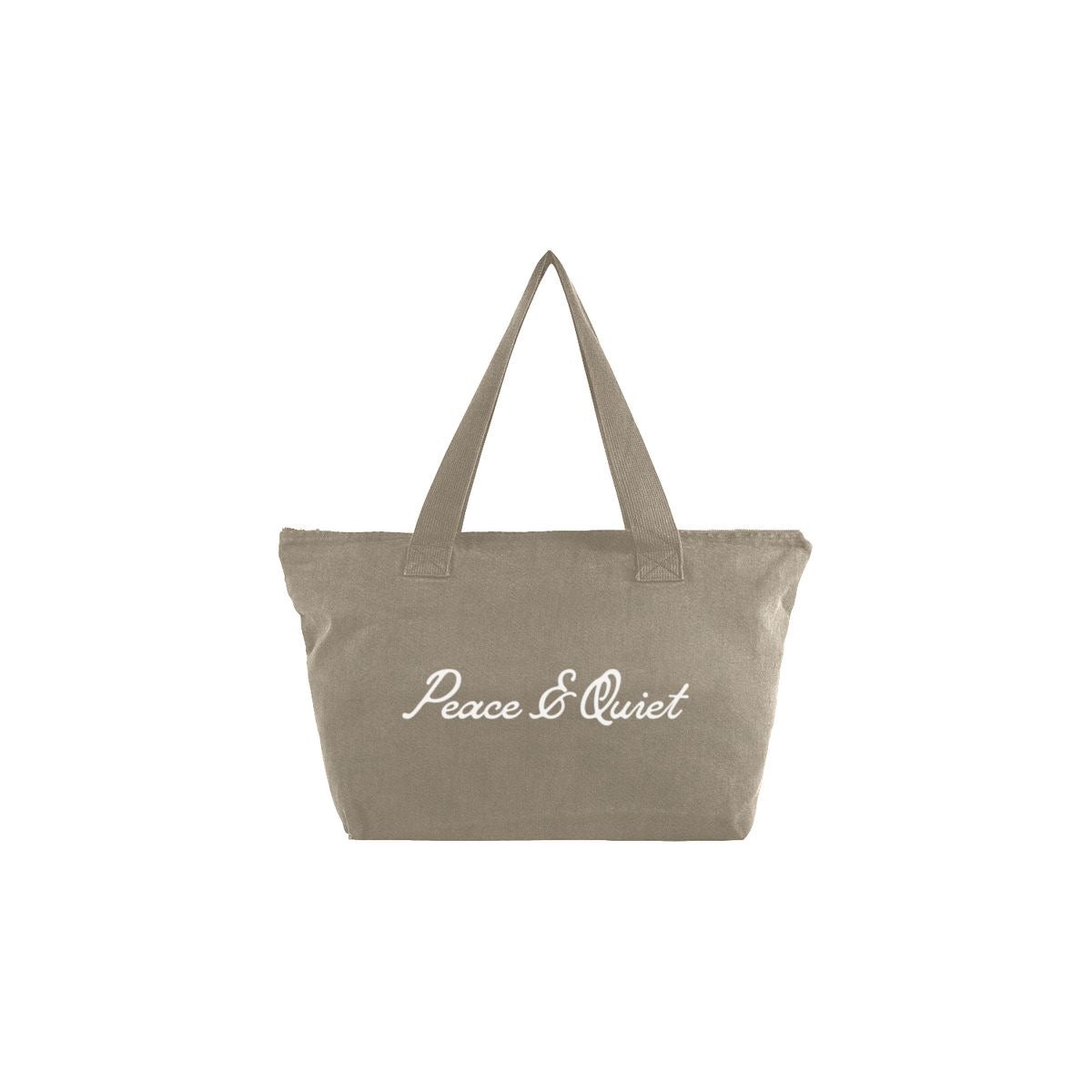 SIGNATURE ZIP TOTE BAG - SEPIA