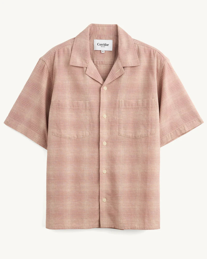 Linen Plaid SS Pink