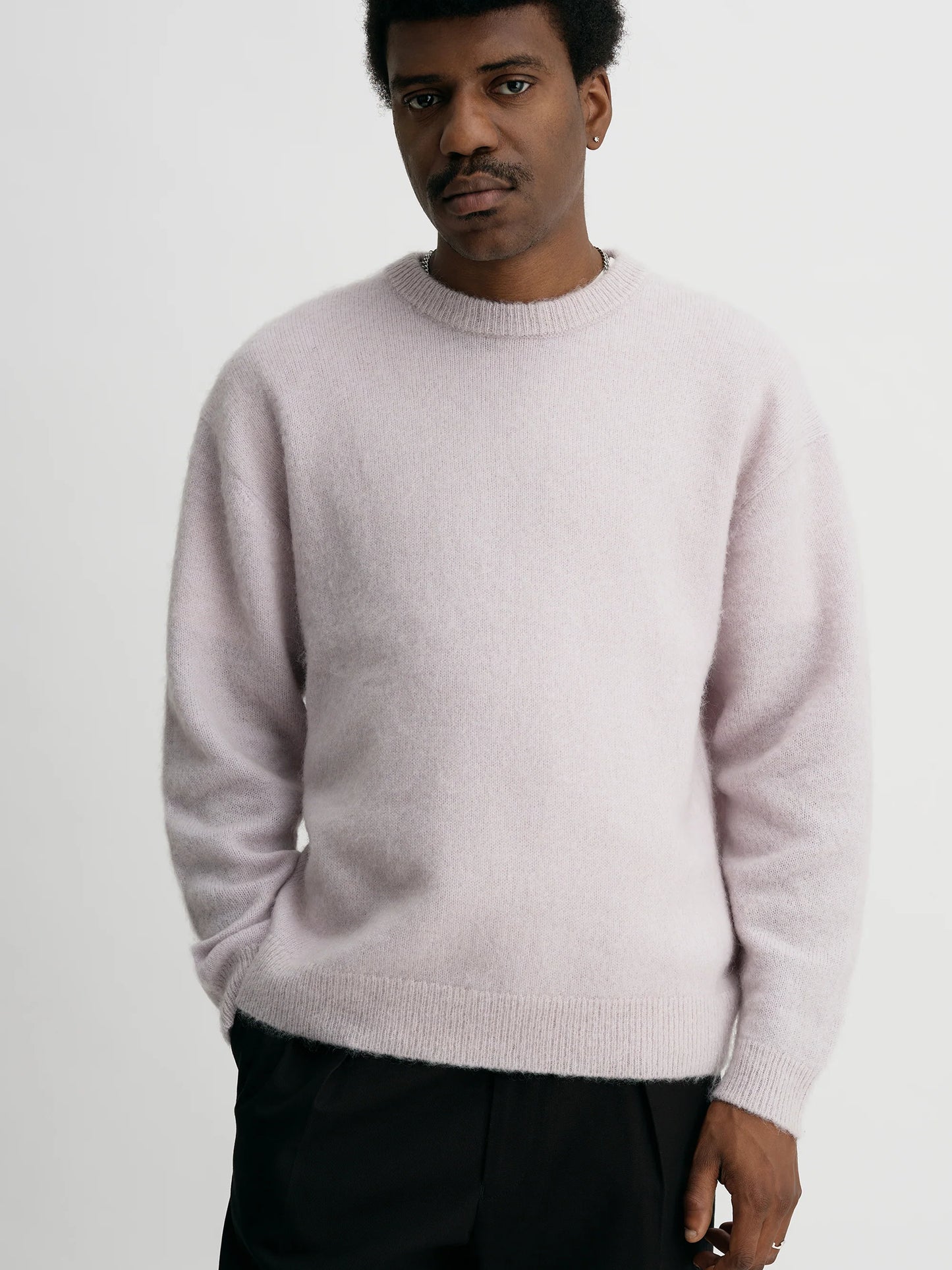 MOHAIR SHAGGY KNIT-LAVENDER