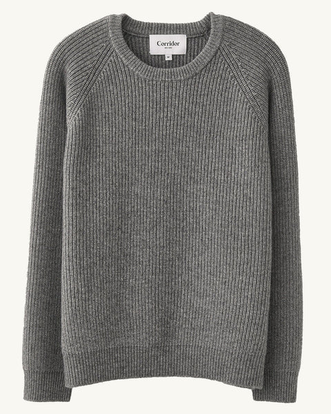 Wool Cashmere Crewneck- GREY