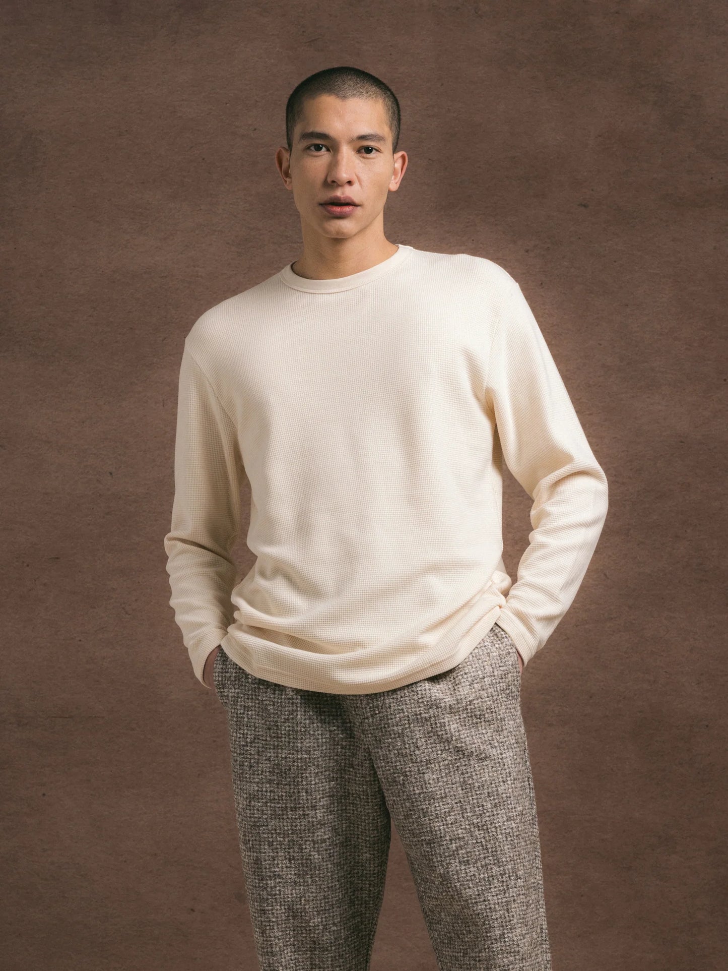 WATERNISH WAFFLE TEE- NATURAL