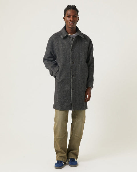 HARRINGBONE RAGLAN- CHARCOAL