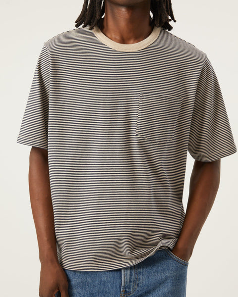 Stripe Tee- NAVY