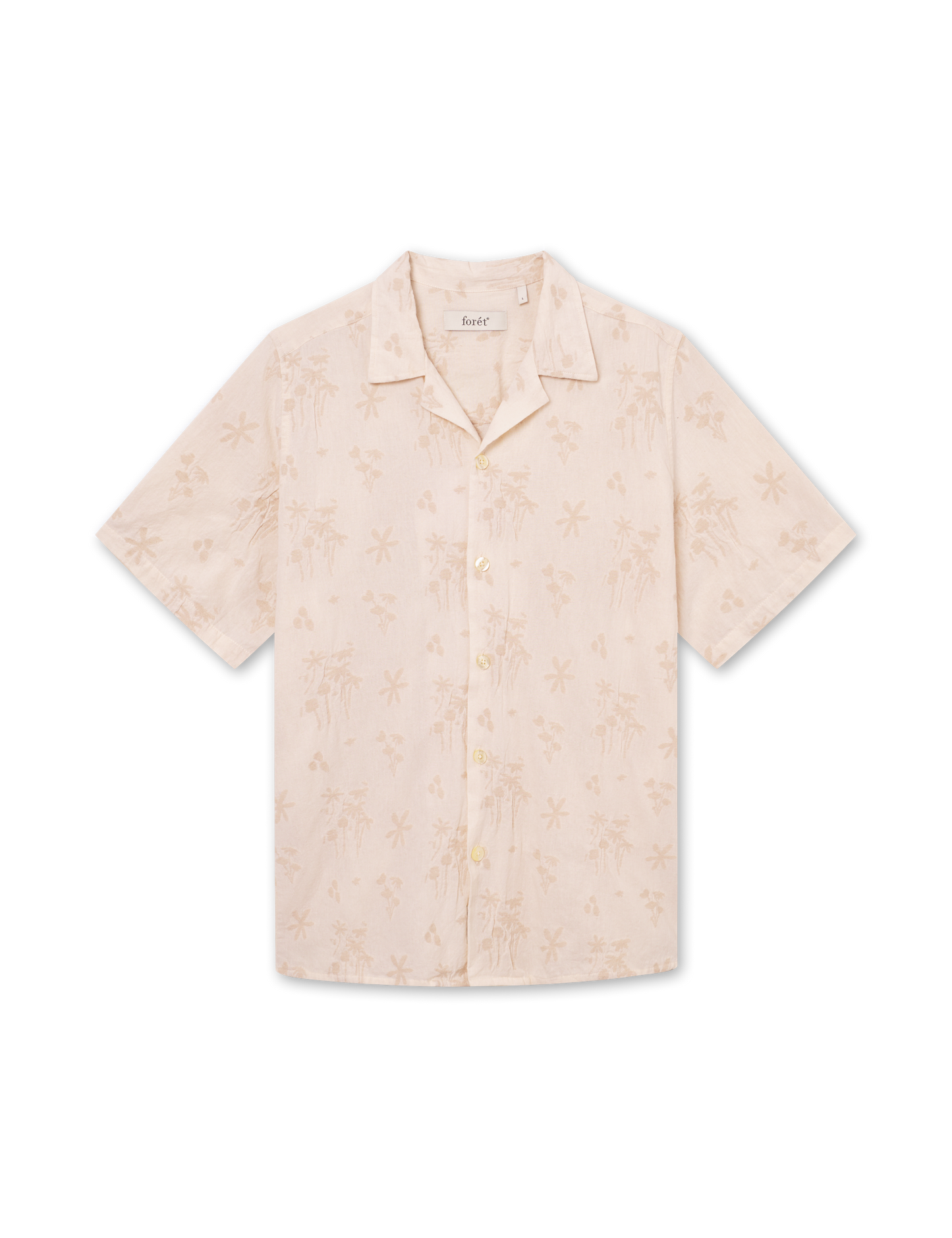 PEER FLOWER JACQUARD SS SHIRT - CLOUD