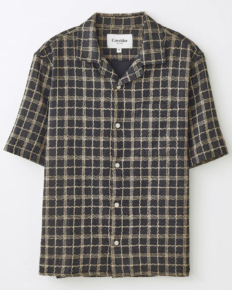 Wavy Linen SS- Black
