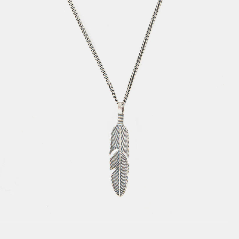 Silver Ethereal Feather Necklace
