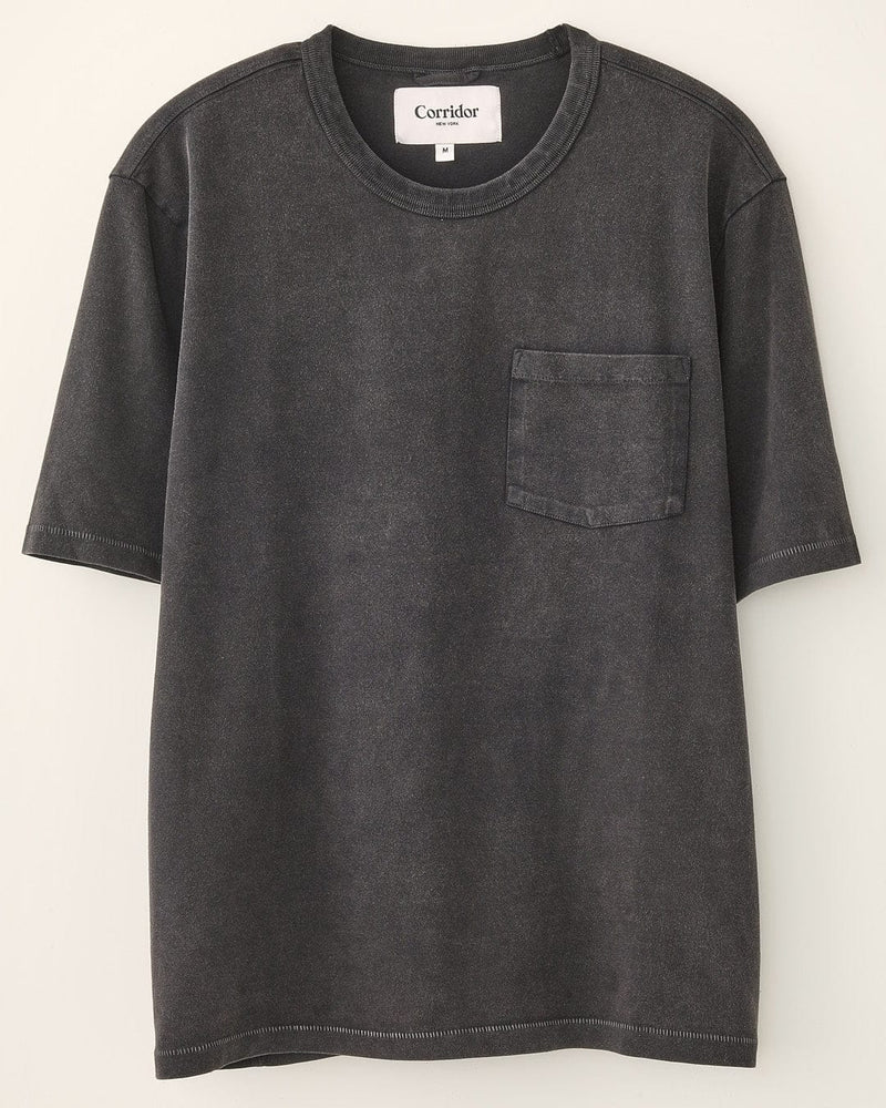Organic Garment Dye Tee- BLACK