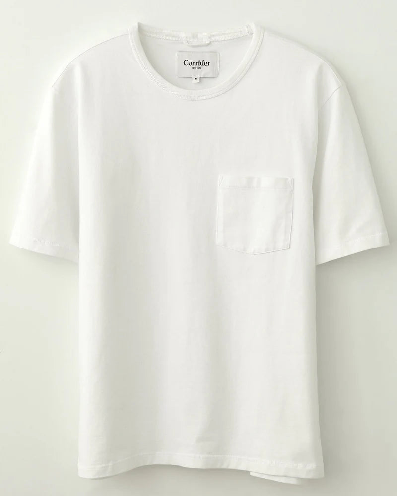 Organic Garment Dye Tee- WHITE
