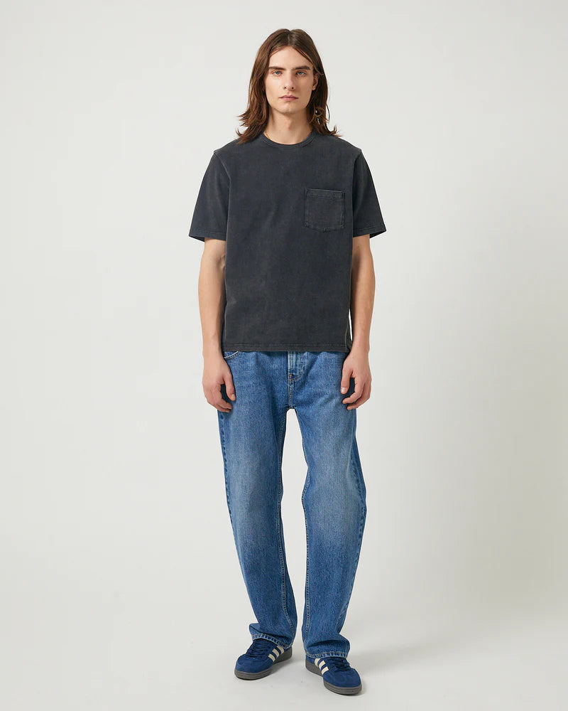 Organic Garment Dye Tee- BLACK