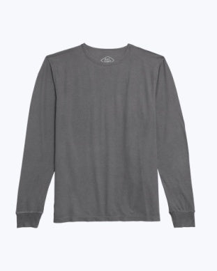 LS CREPE TEE- SLATE