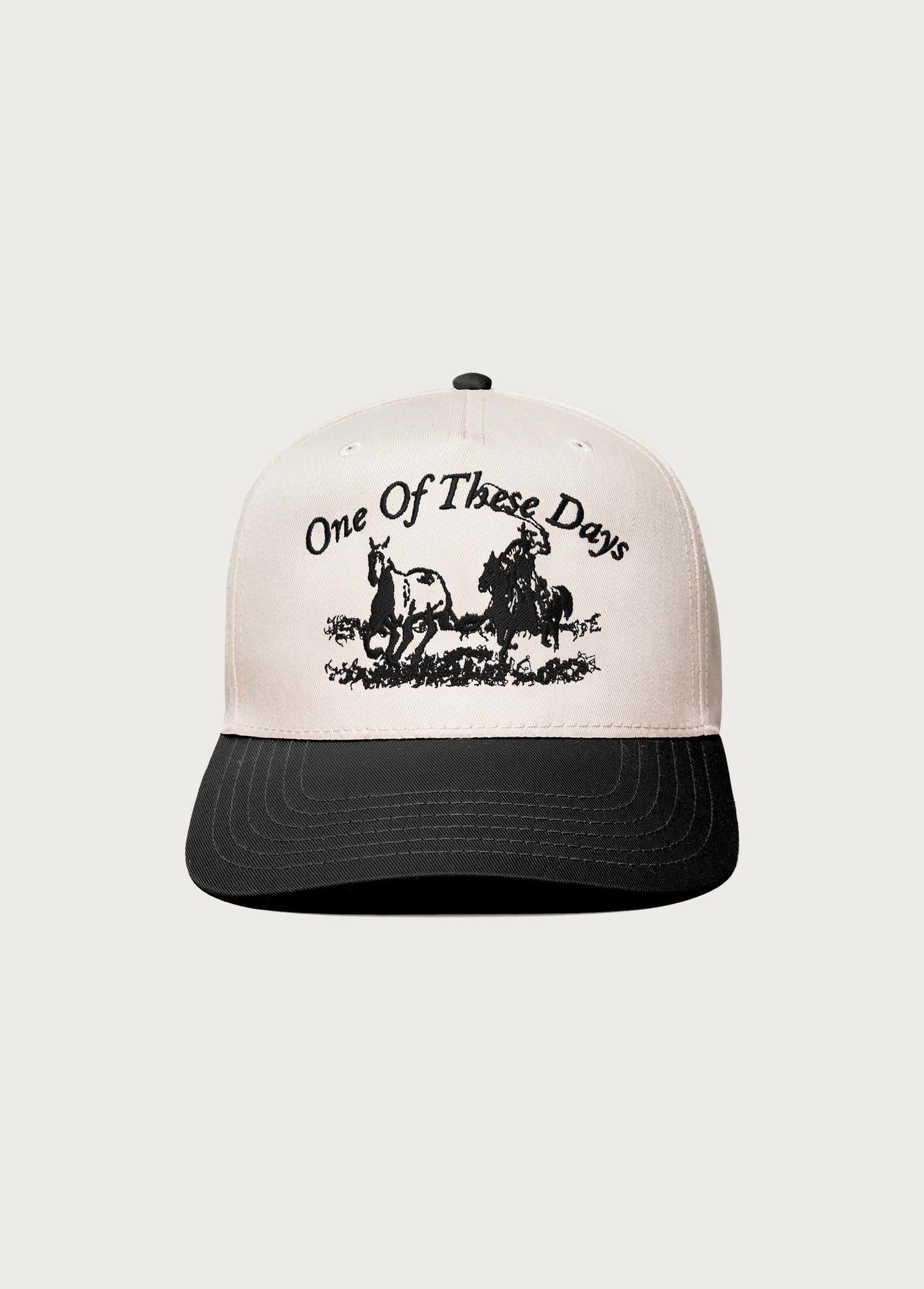 JUST FOR A MOMENT 5 PANEL CAP- BLACK
