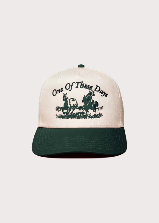 JUST FOR A MOMENT 5 PANEL CAP- GREEN