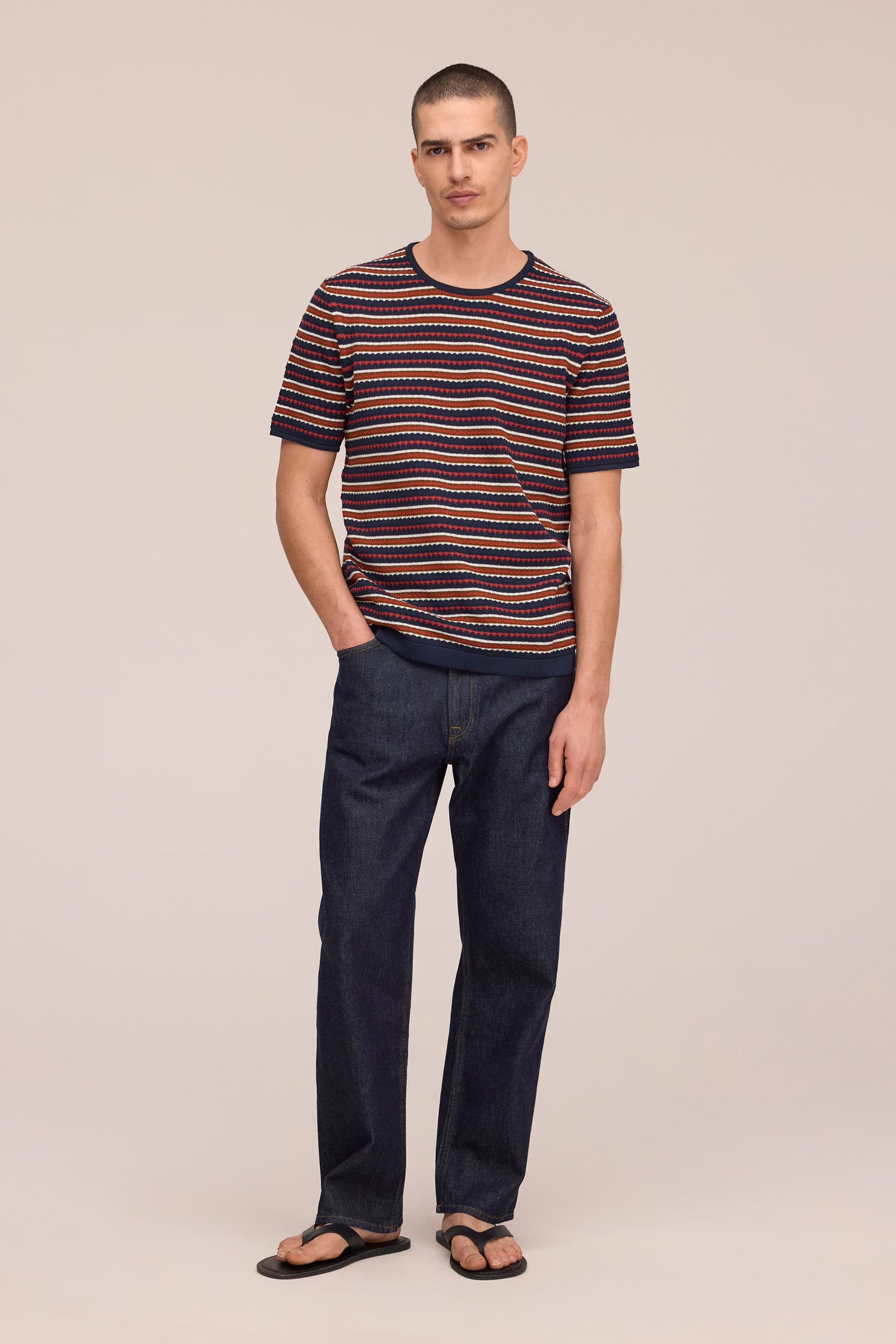 NN07 Bari T Shirt Ivory Multi