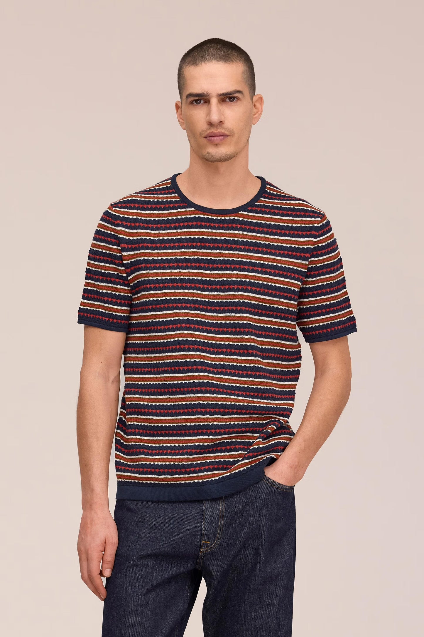 NN07 Bari T Shirt Ivory Multi
