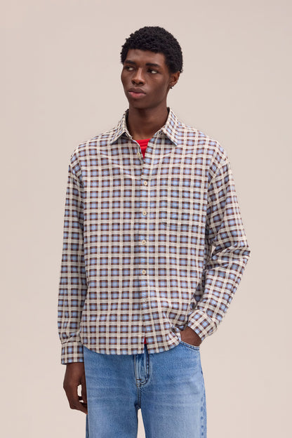Deon longsleeve- BLUE CHECK