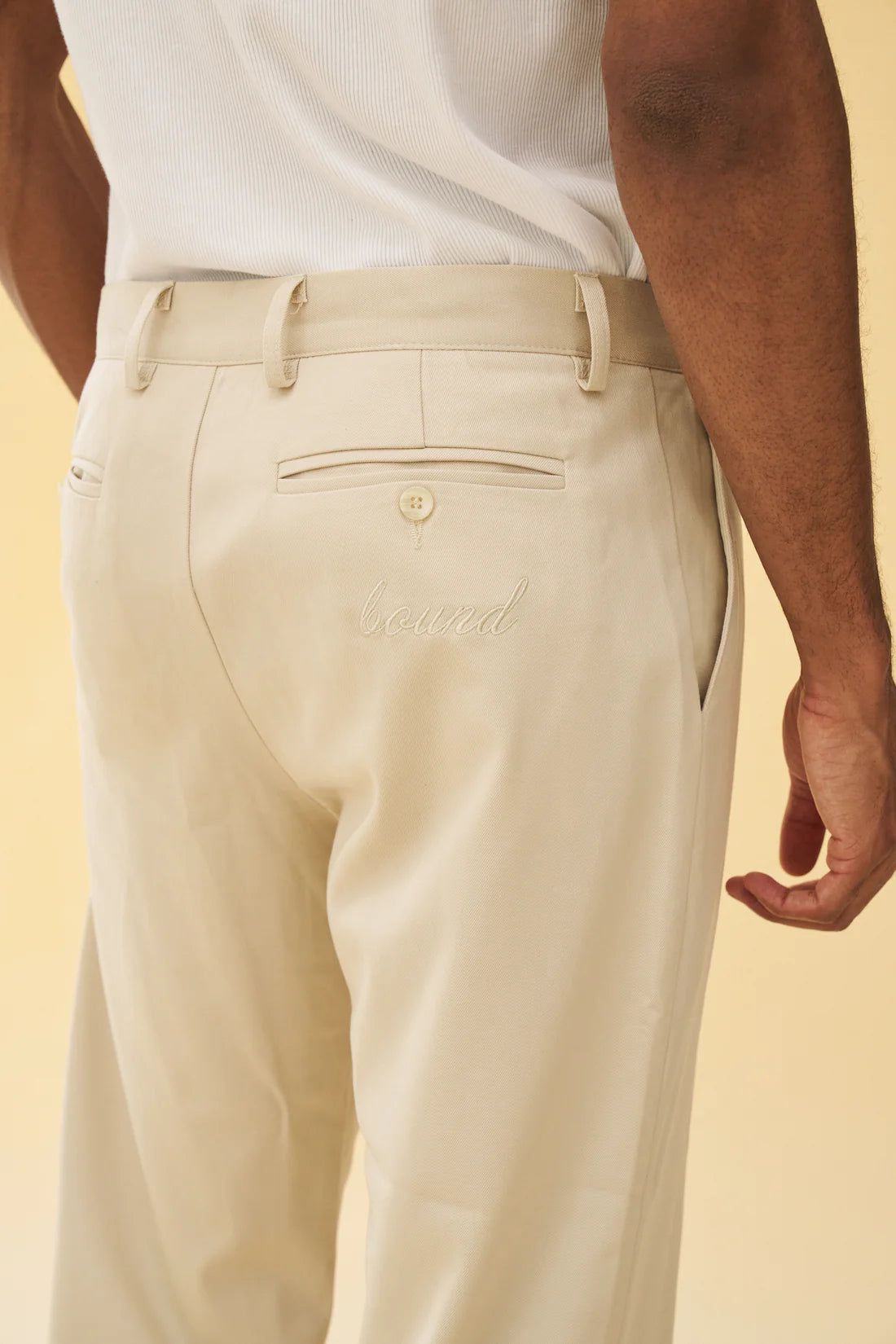 PLEATED SMART TROUSERS - CREAM