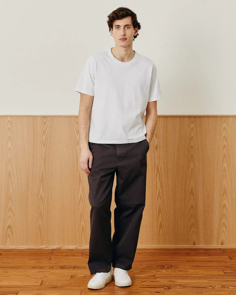 WIDE TWILL PANT - BROWN