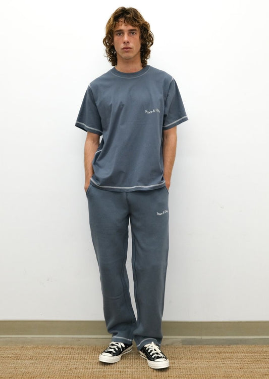 WORDMARK REVERSE STITCHED T-SHIRT - SLATE