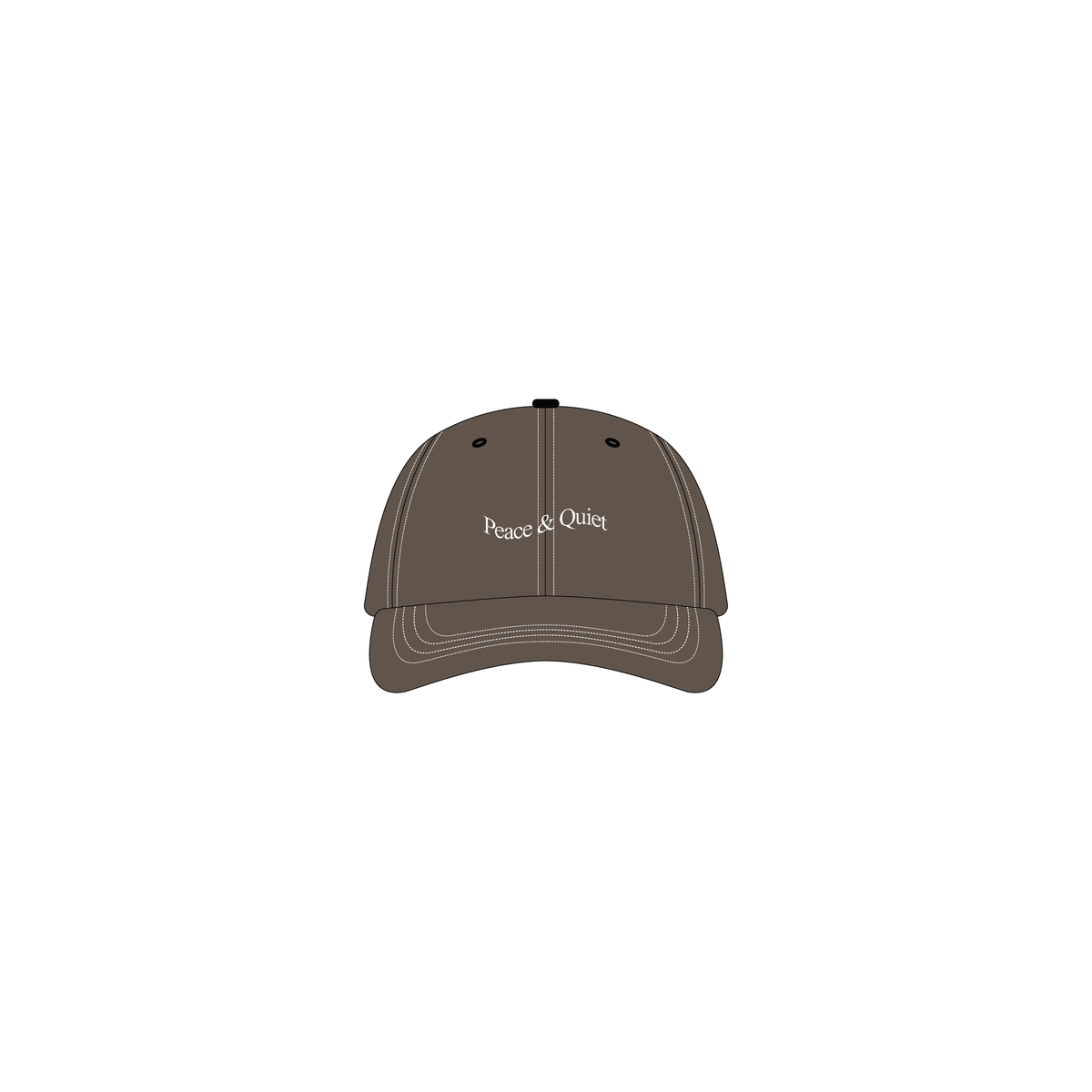 WORDMARK REVERSE STITCHED DAD HAT - BROWN