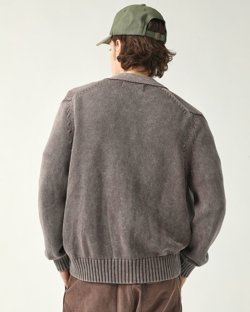 Acid Wash Cardigan- PURPLE