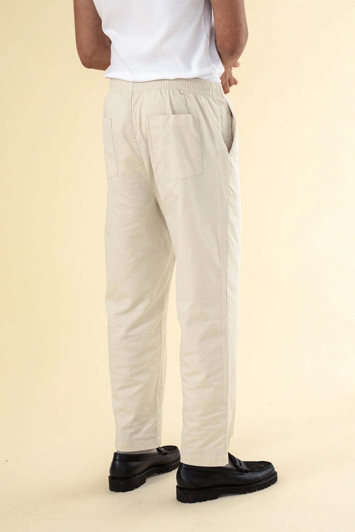 WILLIAM STAPLE COTTON TROUSER - ECRU