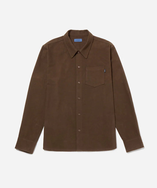 Broome Flannel Long Sleeve Shirt - Coffee Bean