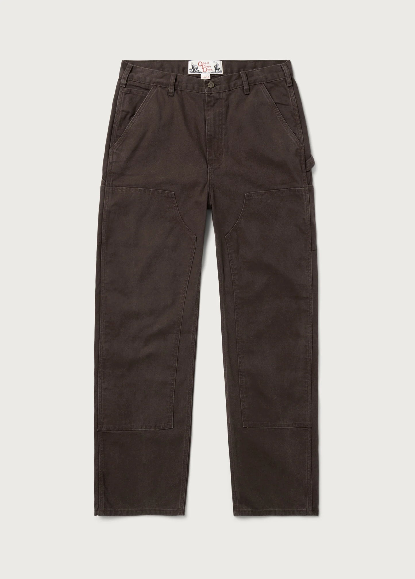 Canvas Double Knee Pants- BROWN