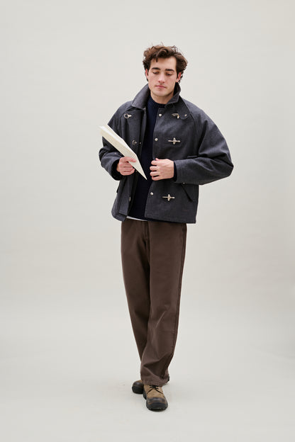 CLAY DENIM PANTS- BROWN