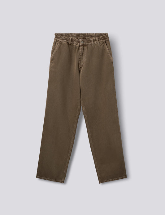 CLAY DENIM PANTS- BROWN