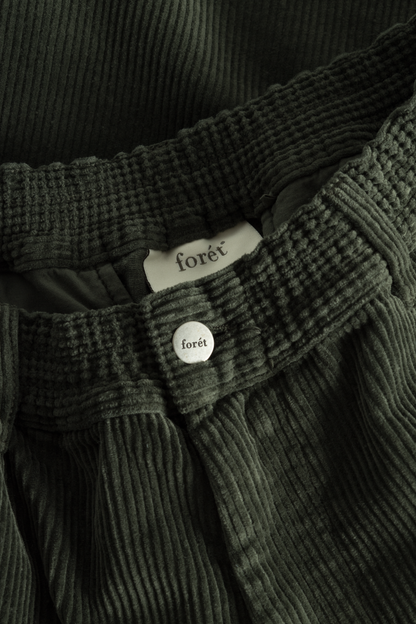 CLAY PANTS- Dark Moss Corduroy