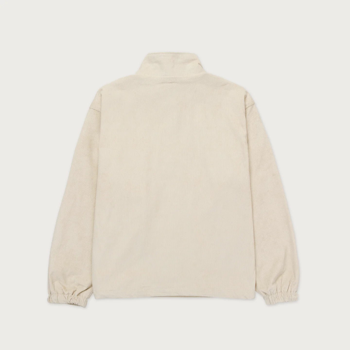 Corduroy Qtr Zip Anorak- CREAM