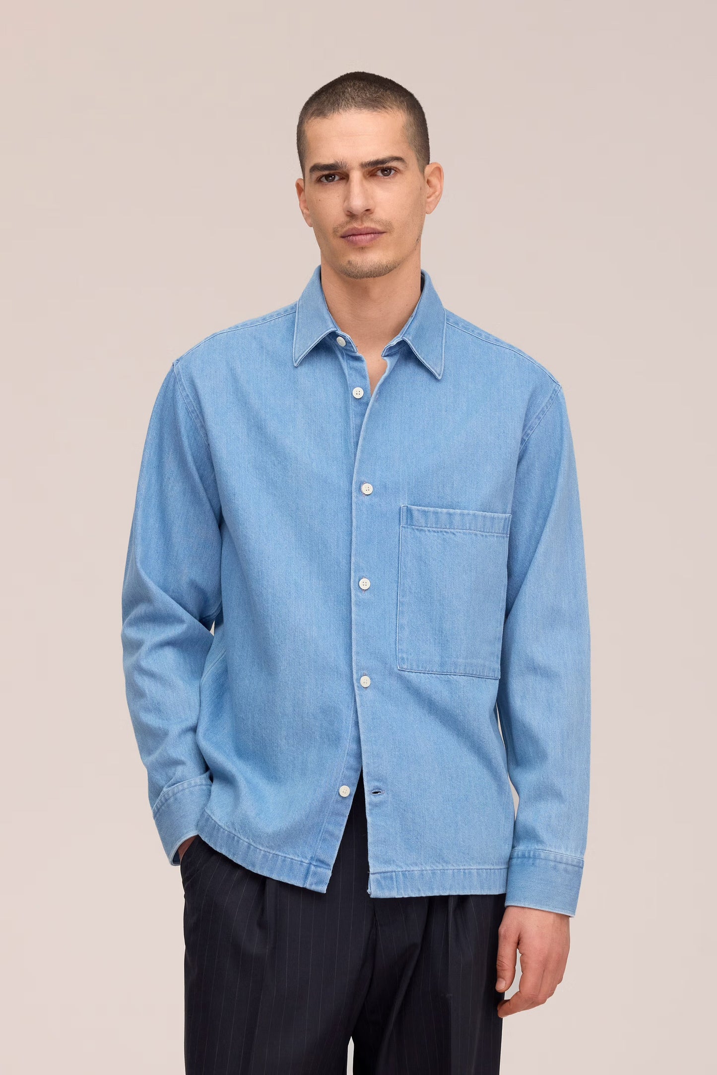 NN07 Freddy LS Blue Denim