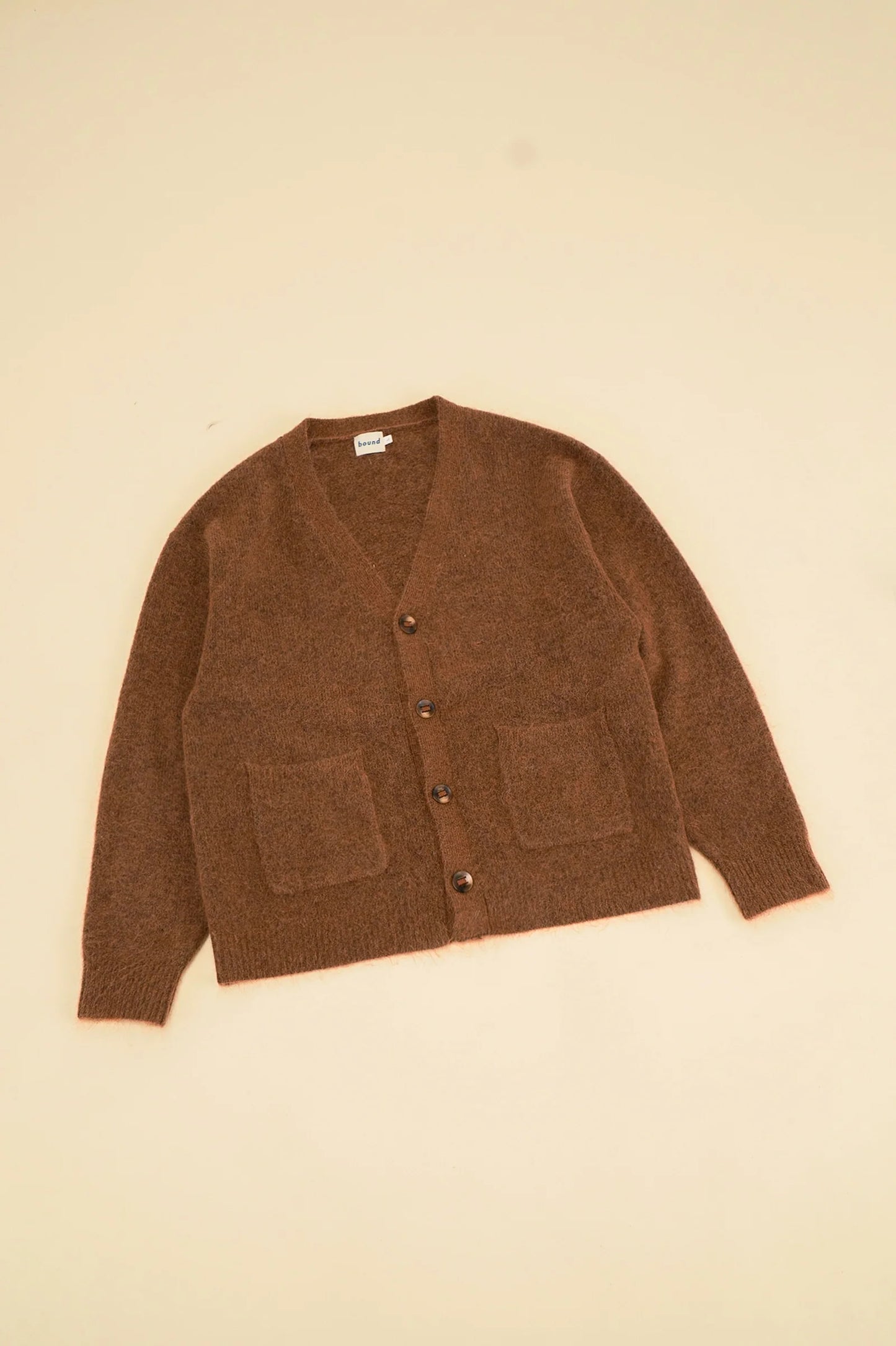 SAWYER MOHAIR CARDIGAN - BROWN