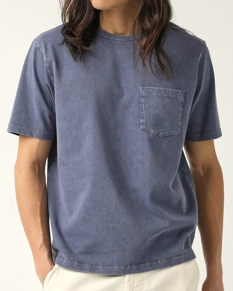 Organic Garment Dye Tee- BLUE