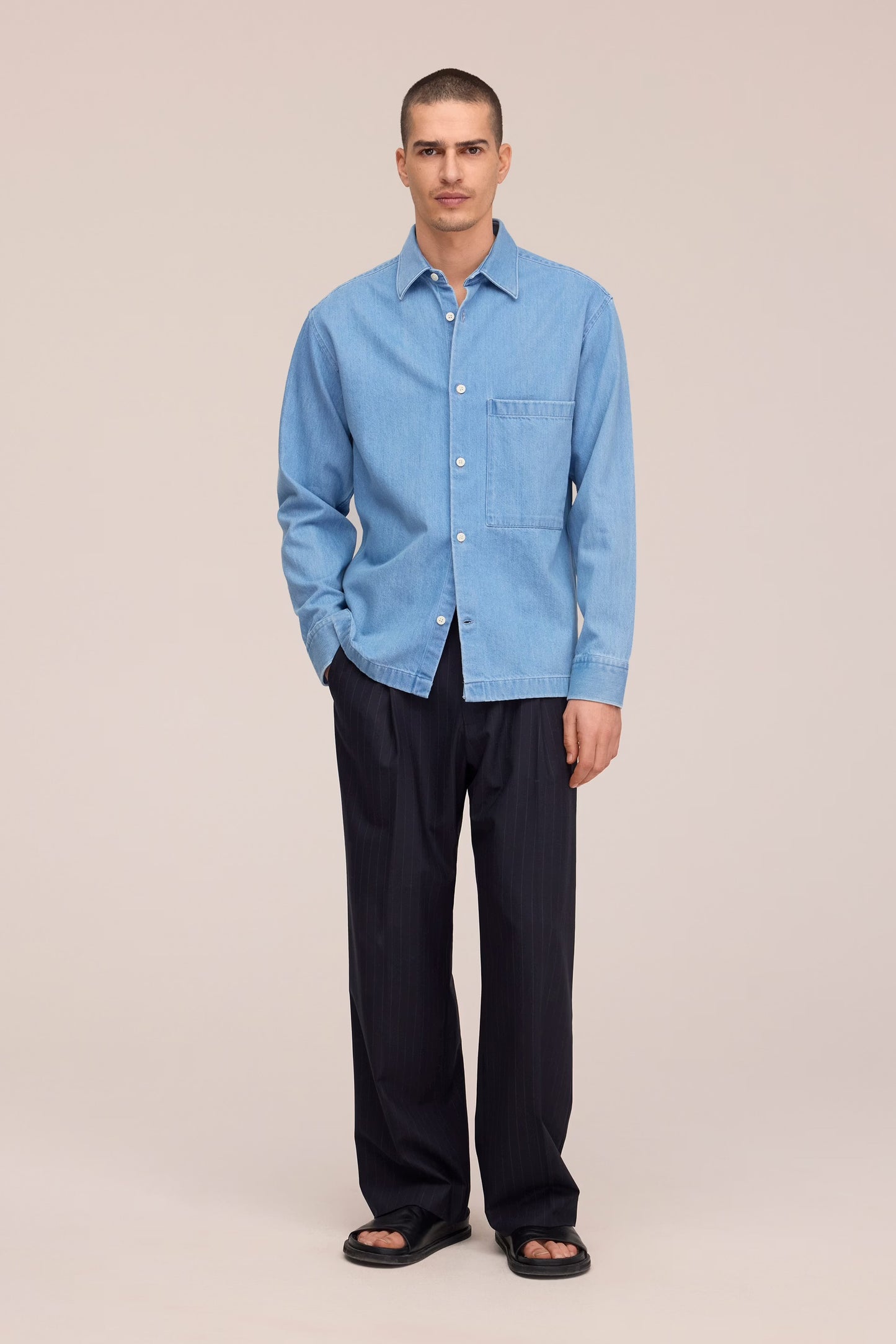 NN07 Freddy LS Blue Denim