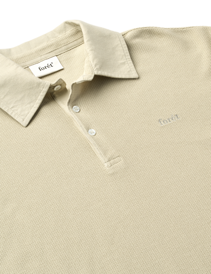 Herb Textured Polo-Chalk