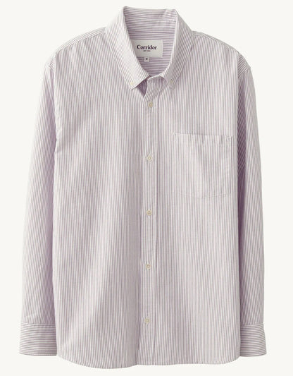 STRIPE OXFORD LS - PURPLE