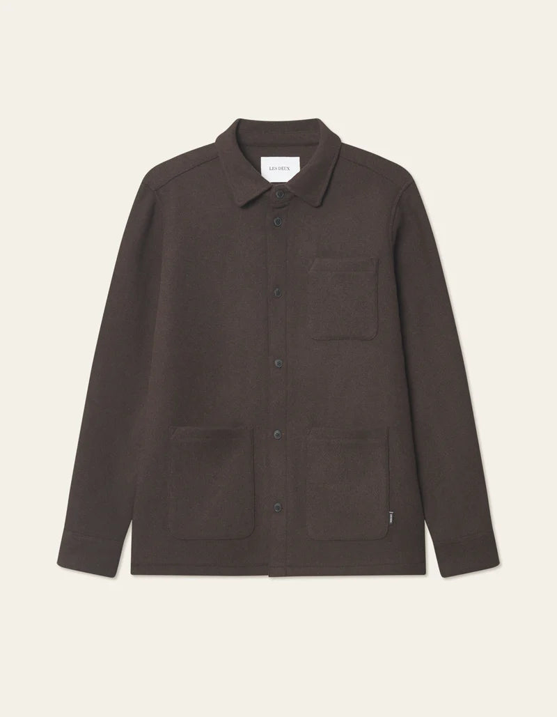 JASON SOLID WOOL OVERSHIRT