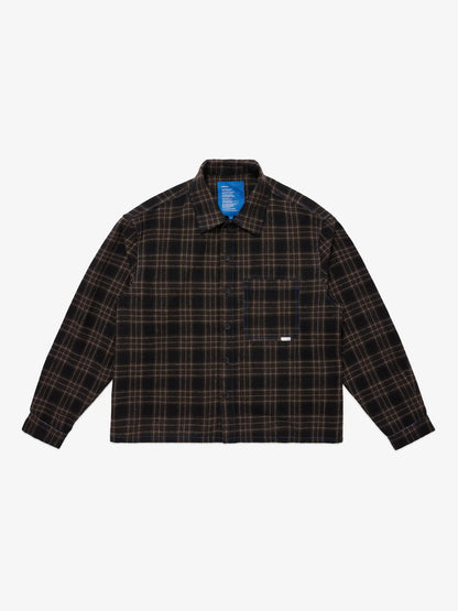 CONTRAST STITCH FLANNEL SHIRT