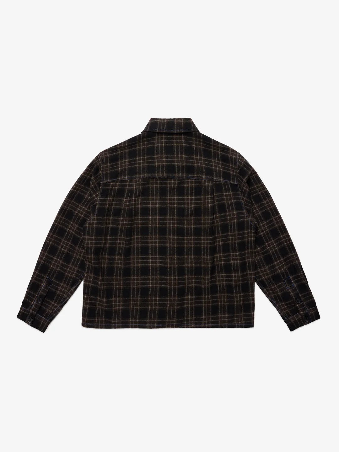 CONTRAST STITCH FLANNEL SHIRT