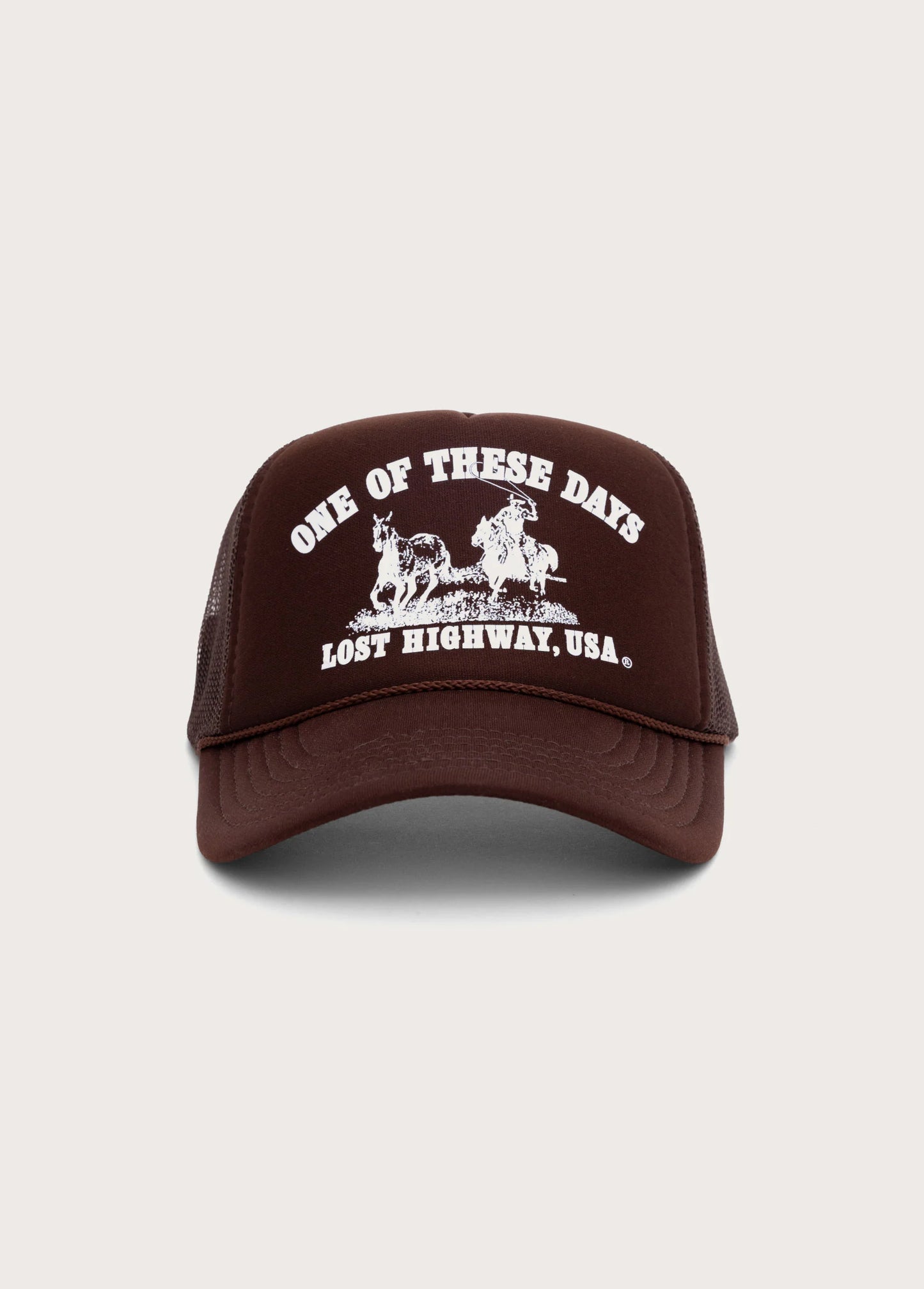 LOST HIGHWAY FOAM TRUCKER HAT - BROWN