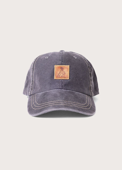 RUNNING HORSE LEATHER PATCH HAT - CHARCOAL
