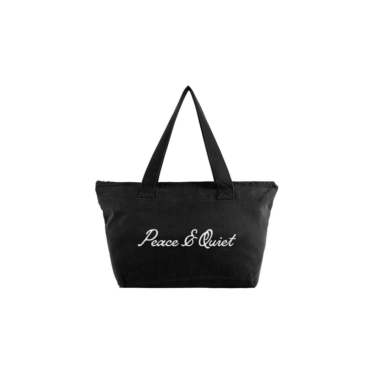 SIGNATURE ZIP TOTE BAG - BLACK