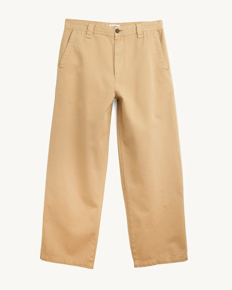 WIDE TWILL PANT - TAN